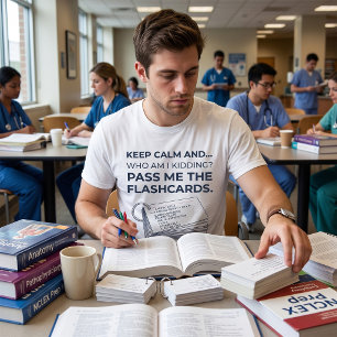 Funny Nursing Student Study Flashcards T-Shirt