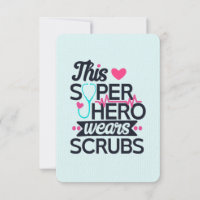 Funny Nursing Superhero Saying Thank You