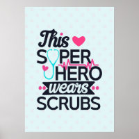 Funny Nursing Superhero Saying Typography