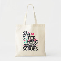 Funny Nursing Superhero Saying Typography