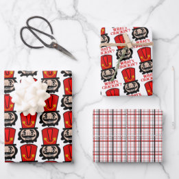 Funny Nutcracker Christmas Wrapping Paper Sheet