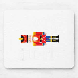 Funny Nutcracker Fritz Did It Clara Christmas Ball Mouse Pad