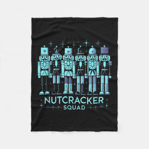 Funny Nutcracker Men Women Nutcrackers Xmas Fleece Blanket