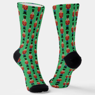 Funny nutcracker pattern custom Christmas socks