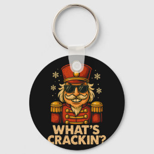 Funny Nutcracker What’s Crackin Christmas Holiday  Key Ring