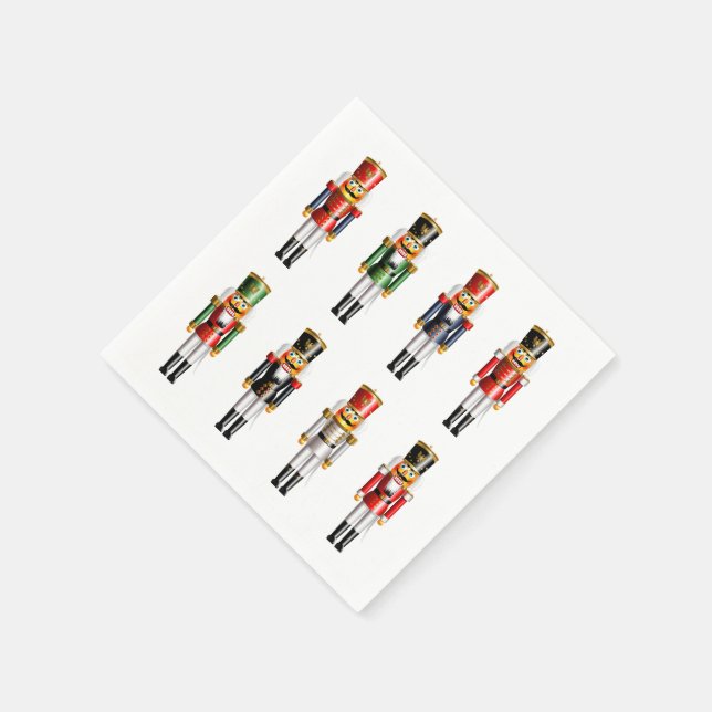 Funny Nutcrackers In Hussar Uniforms Napkin (Corner)