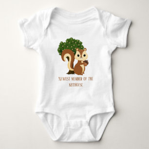 funny nuthouse squirrel unisex baby bodysuit