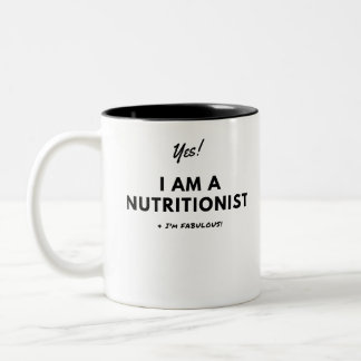Funny Nutritionist Black & White Quote Two-Tone Coffee Mug