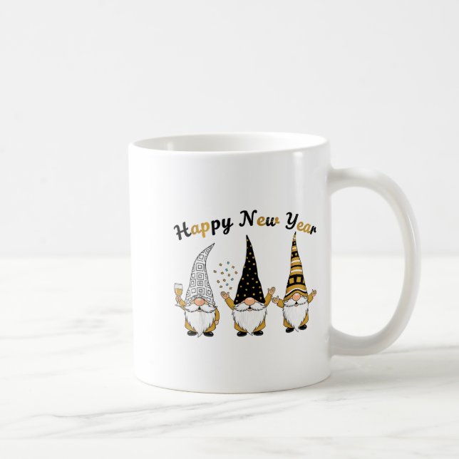 Funny Nye Gnome Shirts For Women, Happy New Year 2 Coffee Mug (Right)