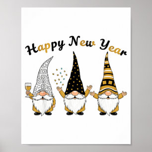 Funny Nye Gnome Shirts For Women, Happy New Year 2 Poster