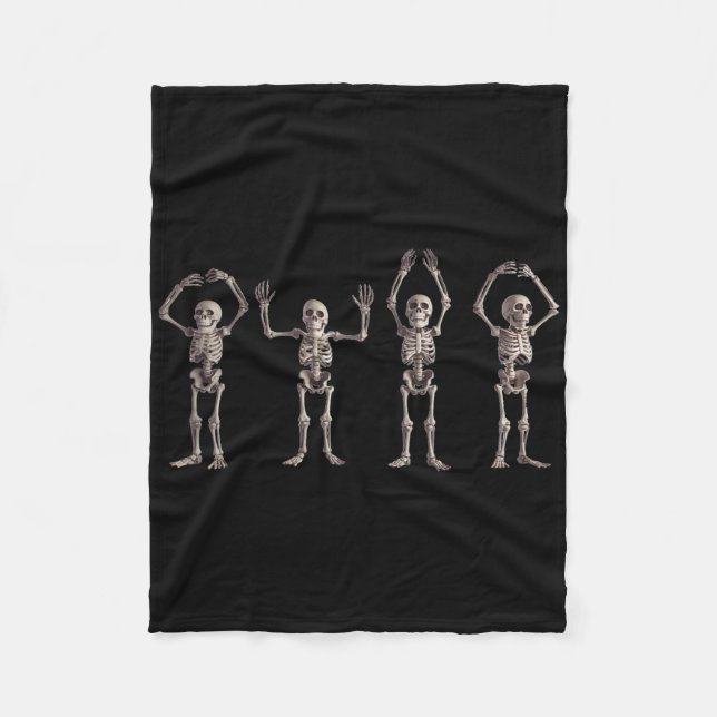 Funny O-h-i-o State Skeleton Lover Ohio Halloween  Fleece Blanket (Front)