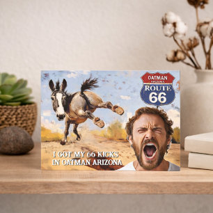 Funny Oatman Arizona Route 66 Your Photo Gift Postcard