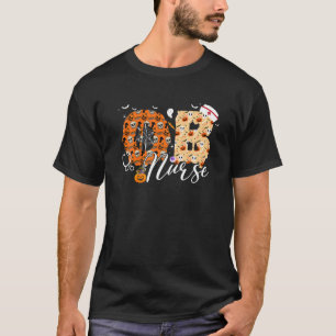 Funny OB Nurse Halloween Costume Pumpkin Fall Skel T-Shirt