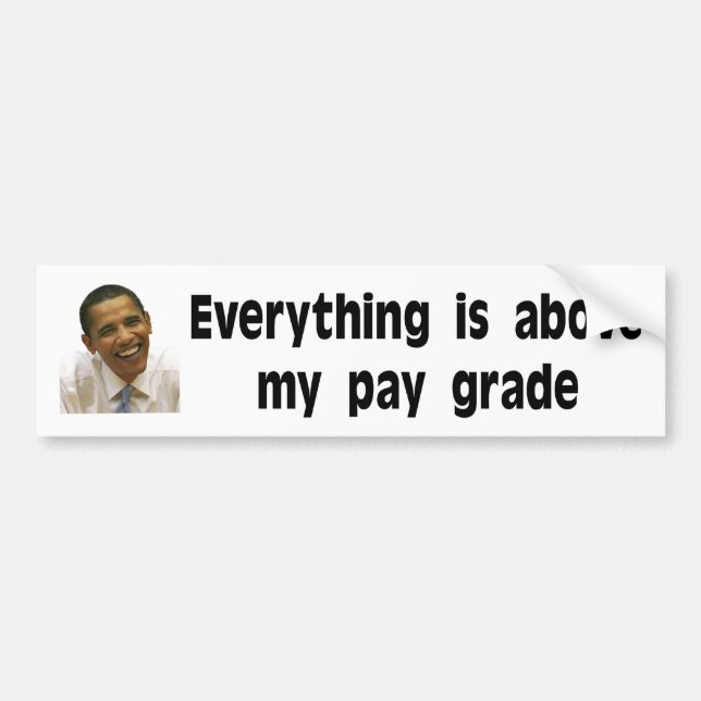 Funny Obama Bumper Sticker (Front)