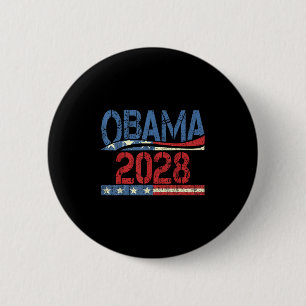 Funny Obama For President Obama 2028 For Men Women 6 Cm Round Badge