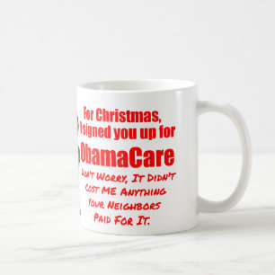 Funny ObamaCare Christmas Coffee Mug