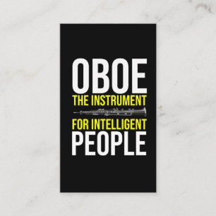 Funny Oboe Player Intelligent Musician Humour Business Card