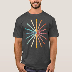 Funny Oboe Retro Rainbow Oboe Player Orchestra Ba T-Shirt