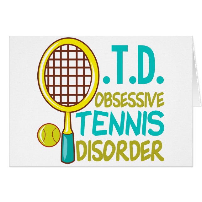 Funny Obsessive Tennis Disorder Card (Front Horizontal)