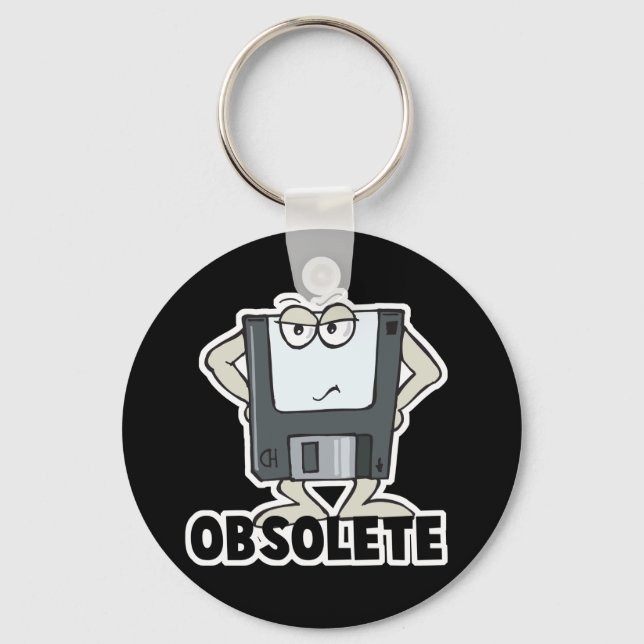 funny obsolete floppy disc key ring (Front)