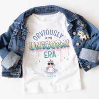 Funny Obviously In My Unicorn Era Birthday Party