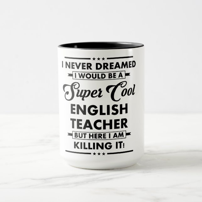 Funny Occupation/Profession Super Cool Teacher Mug (Center)