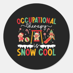 Funny Occupational Therapy Christmas Occupational Classic Round Sticker