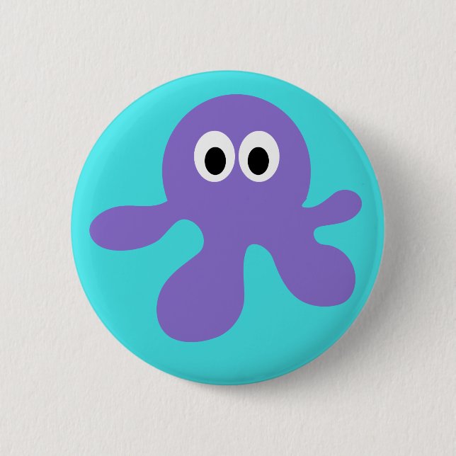 Funny Octopus custom buttons (Front)