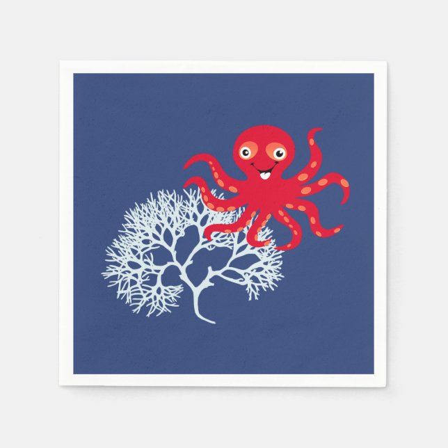 Funny octopus napkin (Front)