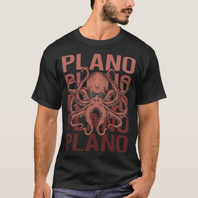 Funny Octopus Plano T-Shirt (Front)