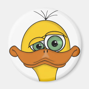Funny Odd Duck Cartoon Magnet