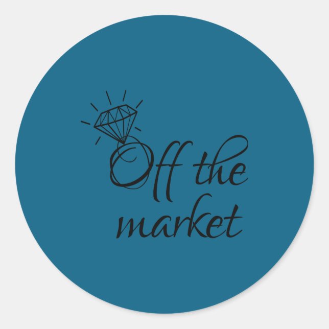 Funny Off The Market L Bride To Be  Classic Round Sticker (Front)