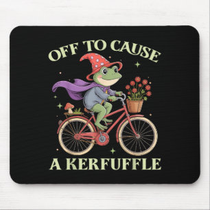 Funny Off To Cause A Kerfuffle Whimsical Wizard Fr Mouse Pad