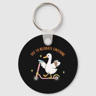 Funny Off to Regulate Emotions Mental Health Silly Key Ring