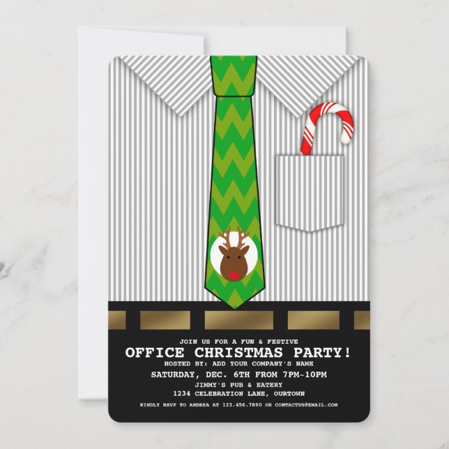 Funny Office Christmas Party Invitations (Front)