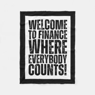 Funny Office Finance Sticker Fleece Blanket