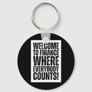 Funny Office Finance Sticker Key Ring