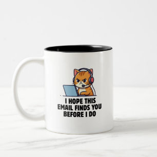 Funny Office Gift for Coworker, work Appreciation Two-Tone Coffee Mug