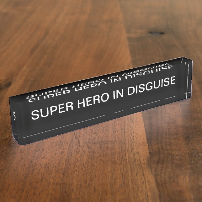 Funny Office Hero Nameplate (Side)