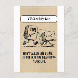 Funny Office Humour: CEO of My Life Postcard