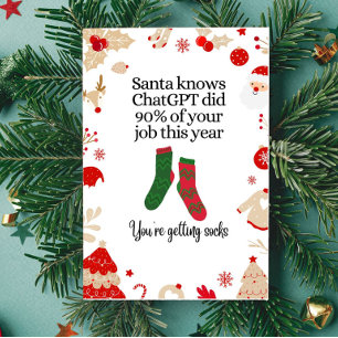 Funny Office Humour Coworker Christmas Card