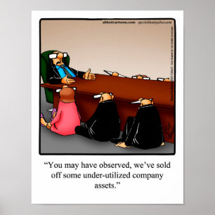 Funny Office Humour Poster "Company Assets"