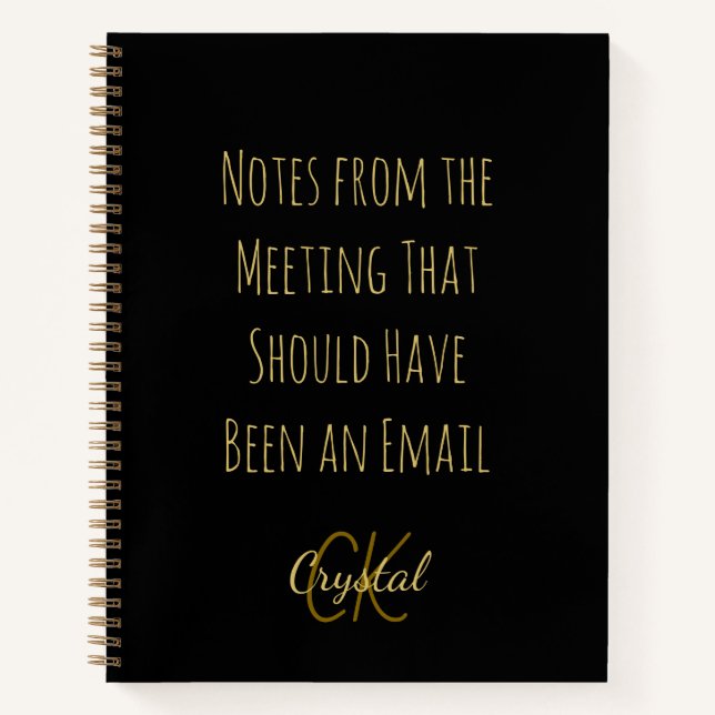 Funny Office humour Should Have Been an Email  Notebook (Front)