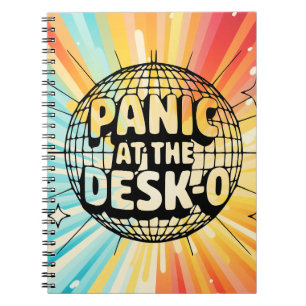 Funny Office Notebook-Panic at the Desk Disco Ball Notebook