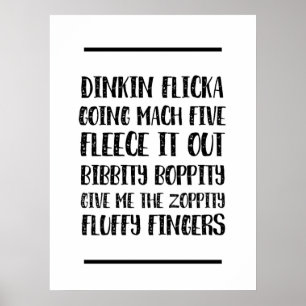 Funny Office Quotes Dinkin Flicka Poster