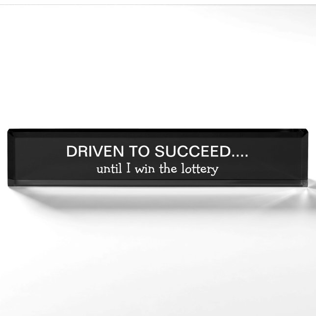 Funny Office Success Desk Name Plates (Front)