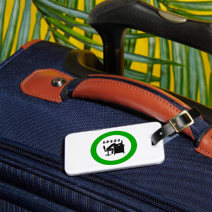 Funny Office Worker Sleeping at Desk Luggage Tag