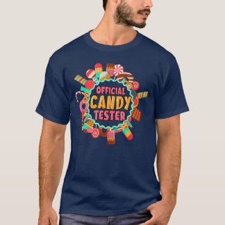 Funny Official Candy Tester Costume Kids Trick Or  T-Shirt
