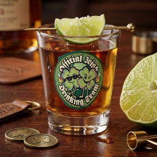 Funny Official Irish Drinking Team St Paddy Shot Glass