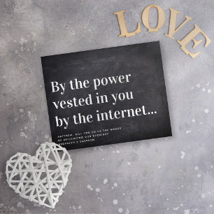 Funny Officiant Proposal Marry Us Invitation